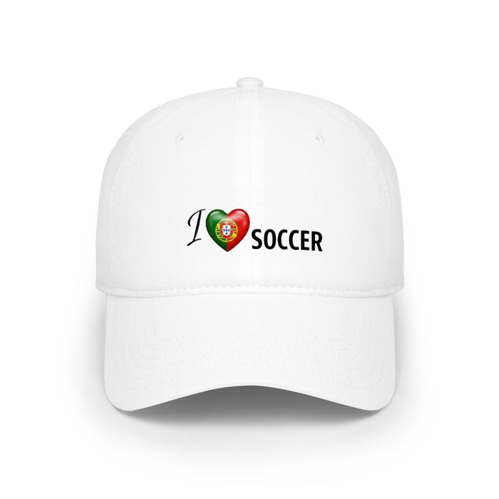 Spain Flag Heart 'I Love Soccer' Baseball Cap
