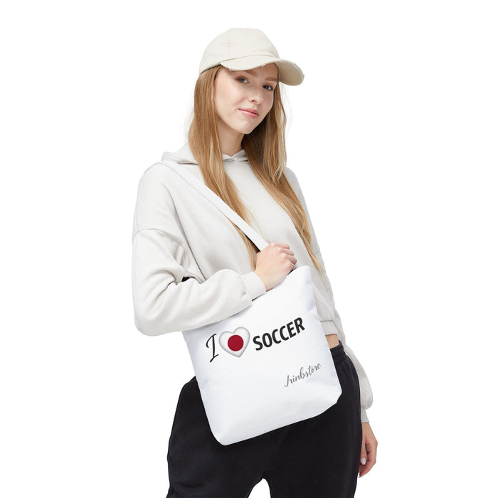 I Love Soccer Tote Bag — Athletic Fan Canvas Tote for Players & Supporters