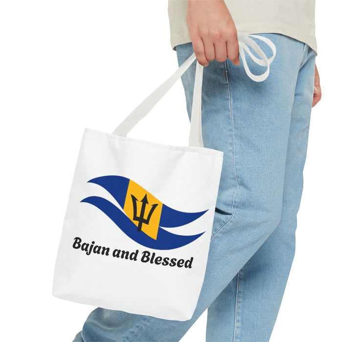 Barbados Flag Wave Tote Bag – Bajan and Blessed