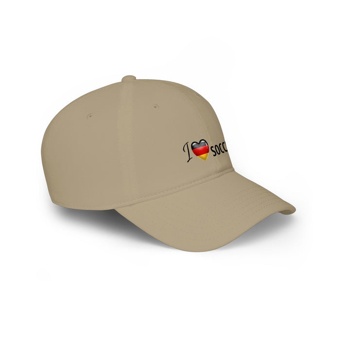 Germany Flag Heart 'I Love Soccer' Baseball Cap