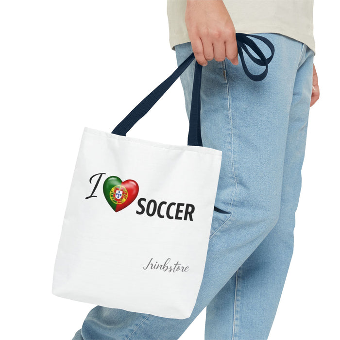 Portugal Heart Soccer Tote Bag – I  Soccer with Portuguese Flag