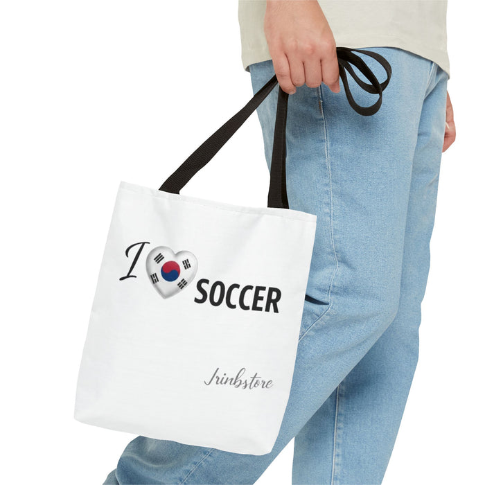 I Heart Korea Soccer Tote Bag — K- Soccer Fan Canvas Tote