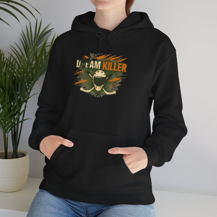 Dream Killer Hockey Mask Hoodie — Vintage Horror Skate & Streetwear Pullover
