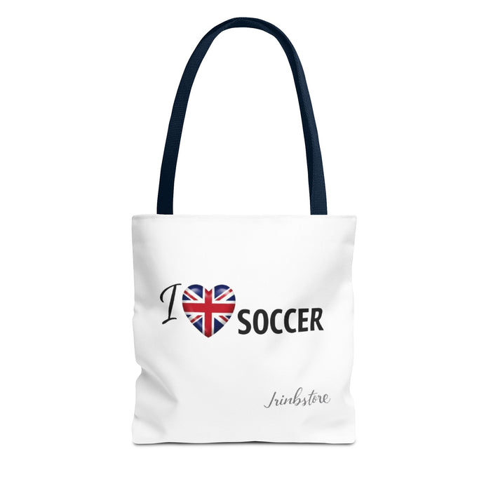 I Heart Soccer Tote Bag – Union Jack Heart Design