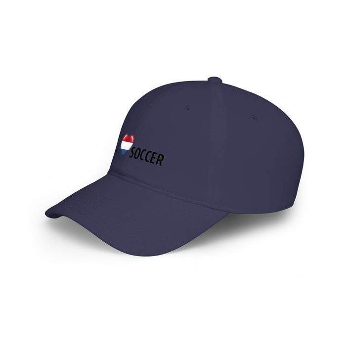 Netherlands Flag Heart 'I Love Soccer' Baseball Cap