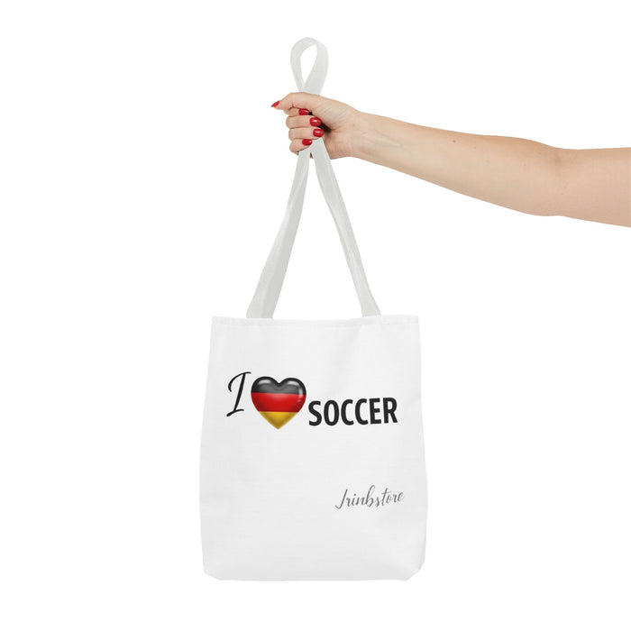 I Heart Germany Soccer Tote Bag – Fan Market Bag with German Flag Heart Design