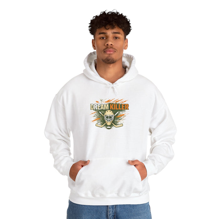 Dream Killer Hockey Mask Hoodie — Vintage Horror Skate & Streetwear Pullover