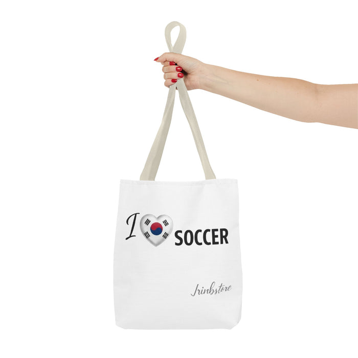I Heart Korea Soccer Tote Bag — K- Soccer Fan Canvas Tote