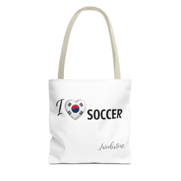 I Heart Korea Soccer Tote Bag — K- Soccer Fan Canvas Tote