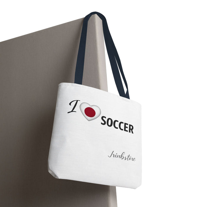 I Love Soccer Tote Bag — Athletic Fan Canvas Tote for Players & Supporters