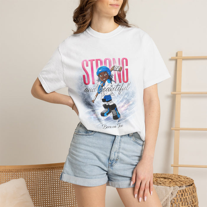 Strong and Beautiful Hockey Girl T-Shirt