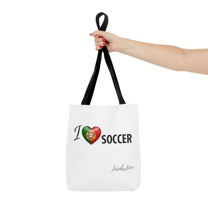 Portugal Heart Soccer Tote Bag – I  Soccer with Portuguese Flag