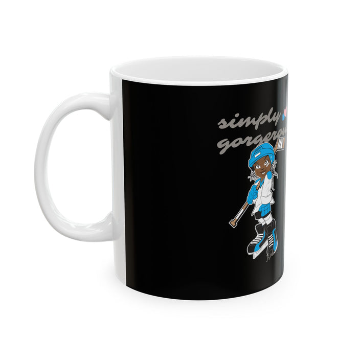 Simply Gorgeous Hockey Girl Ceramic Mug – Cute Female Hockey Player Coffee Cup (11oz/15oz)