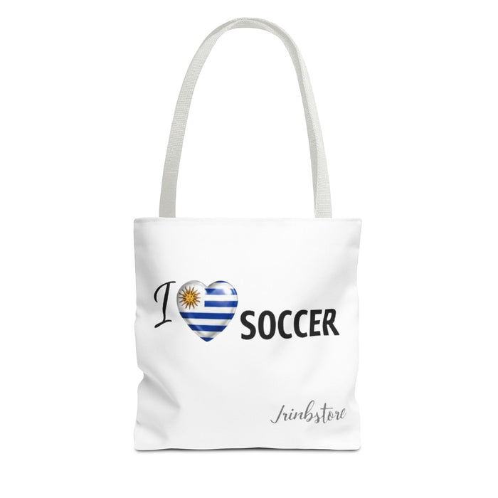 I Love Soccer Uruguay Flag Tote Bag — Soccer Fan Gift, Uruguay Football Supporter Tote