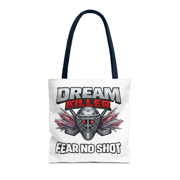 Dream Killer 'Fear No Shot' Hockey Goalie Tote Bag