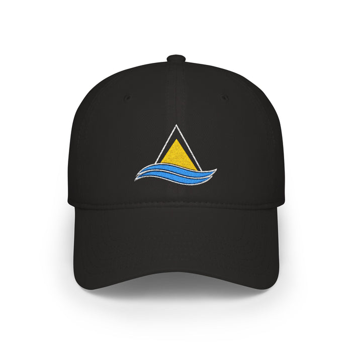 St. Lucia Flag Low-Profile Baseball Cap – Embroidered Island Pride Hat