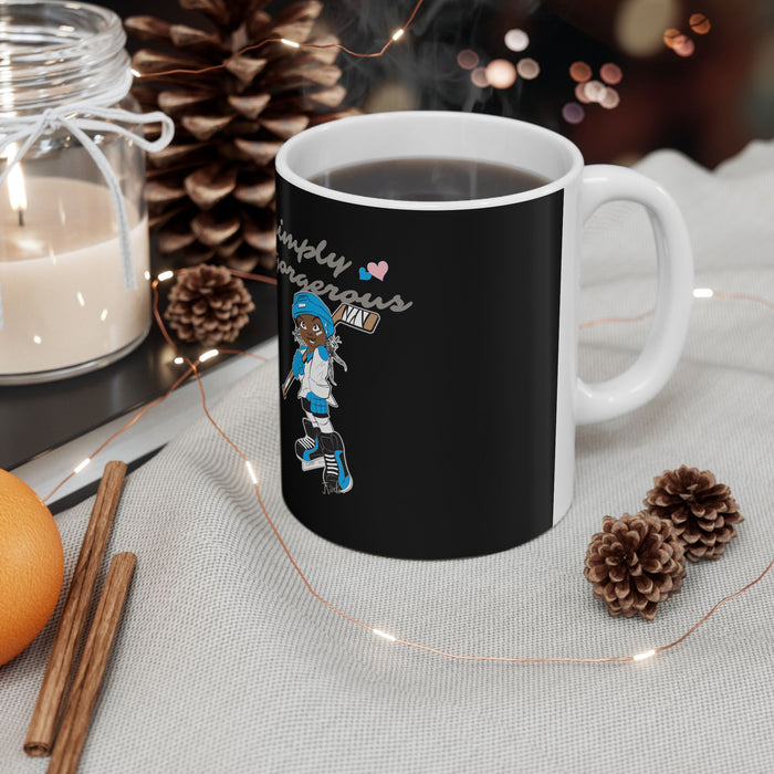 Simply Gorgeous Hockey Girl Ceramic Mug – Cute Female Hockey Player Coffee Cup (11oz/15oz)