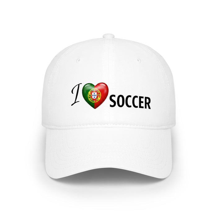 Portugal Flag Heart 'I Love Soccer' Baseball Cap