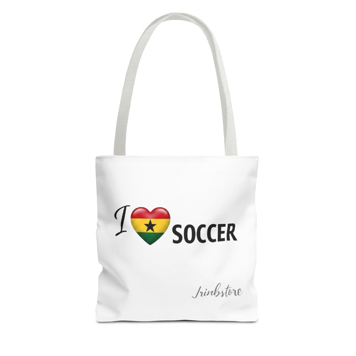 I  heart Ghana Soccer Tote Bag – Flag Heart Football Fan Tote