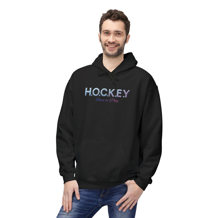 Hockey Mom/Dad Hoodie – Pastel 'H.O.C.K.E.Y' Script Pullover