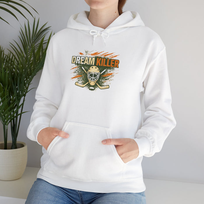 Dream Killer Hockey Mask Hoodie — Vintage Horror Skate & Streetwear Pullover