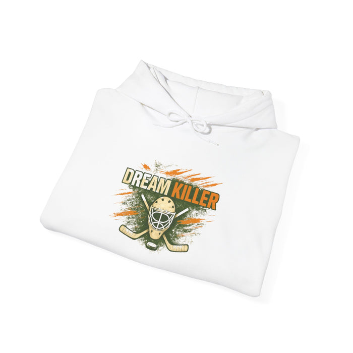 Dream Killer Hockey Mask Hoodie — Vintage Horror Skate & Streetwear Pullover