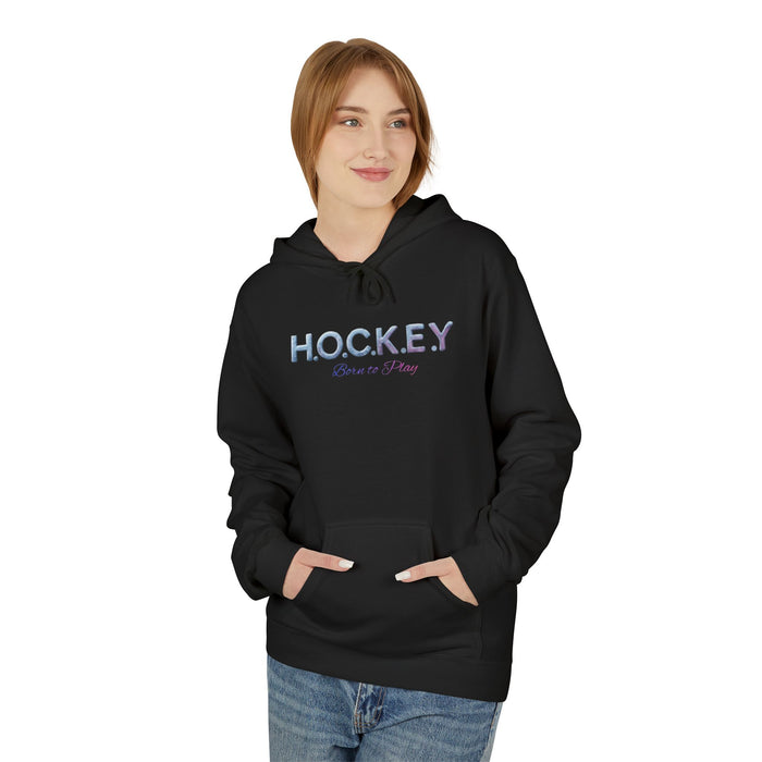 Hockey Mom/Dad Hoodie – Pastel 'H.O.C.K.E.Y' Script Pullover