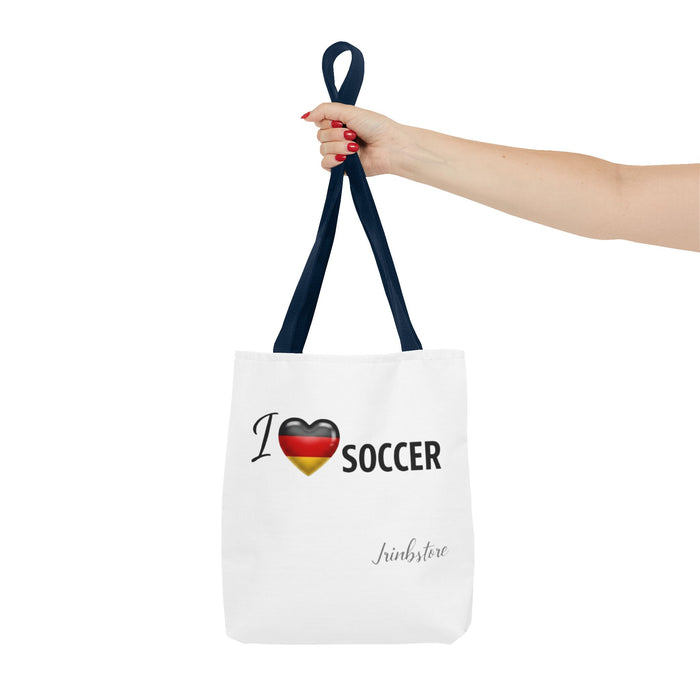 I Heart Germany Soccer Tote Bag – Fan Market Bag with German Flag Heart Design