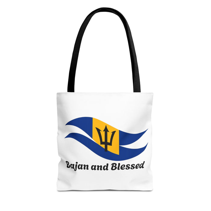 Barbados Flag Wave Tote Bag – Bajan and Blessed
