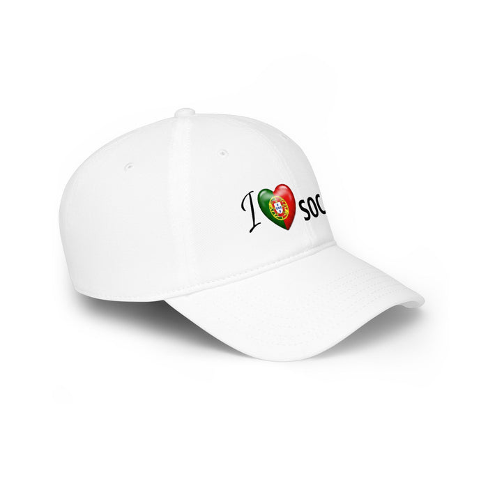 Portugal Flag Heart 'I Love Soccer' Baseball Cap