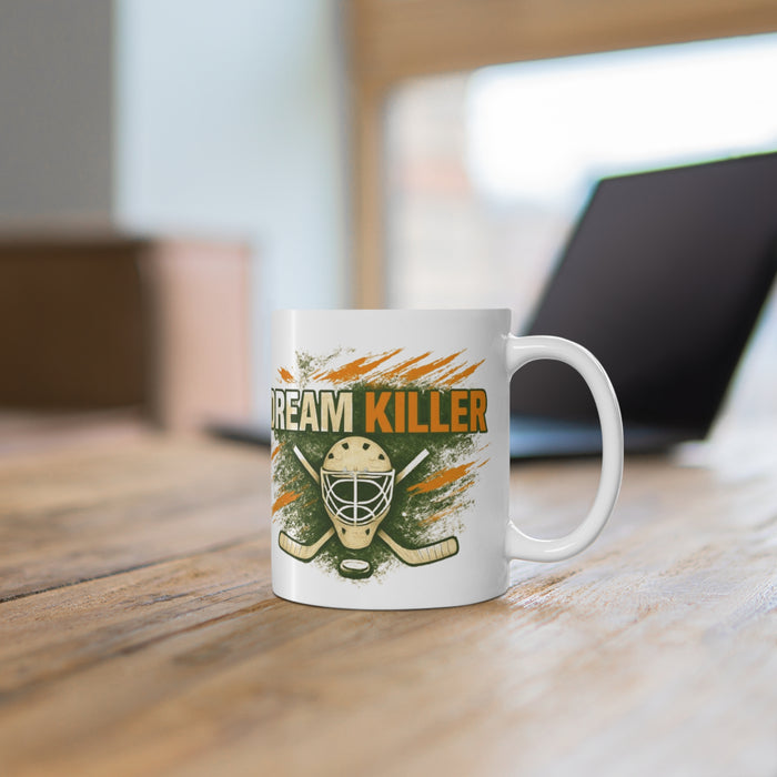 Dream Killer Hockey Goalie Mug – 11oz Ceramic Coffee Cup