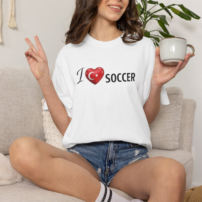 I Heart Soccer T-Shirt — Love Soccer Graphic Tee for Players & Fans