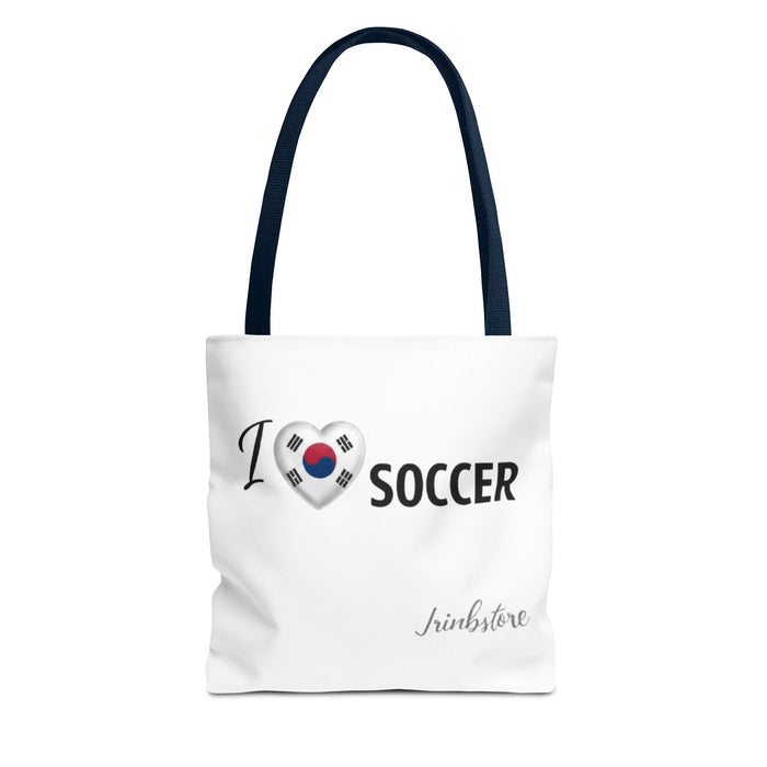 I Heart Korea Soccer Tote Bag — K- Soccer Fan Canvas Tote