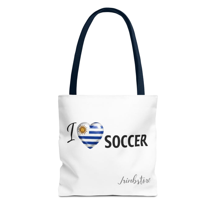 I Love Soccer Uruguay Flag Tote Bag — Soccer Fan Gift, Uruguay Football Supporter Tote