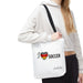 I Germany Soccer Tote Bag — Flag Heart Fan Tote