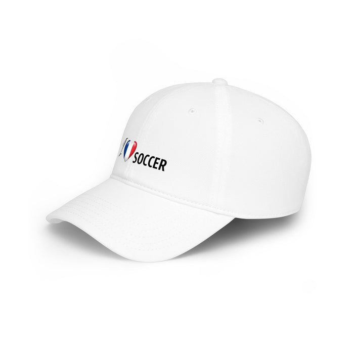 French Flag Heart 'I Love Soccer' Baseball Cap