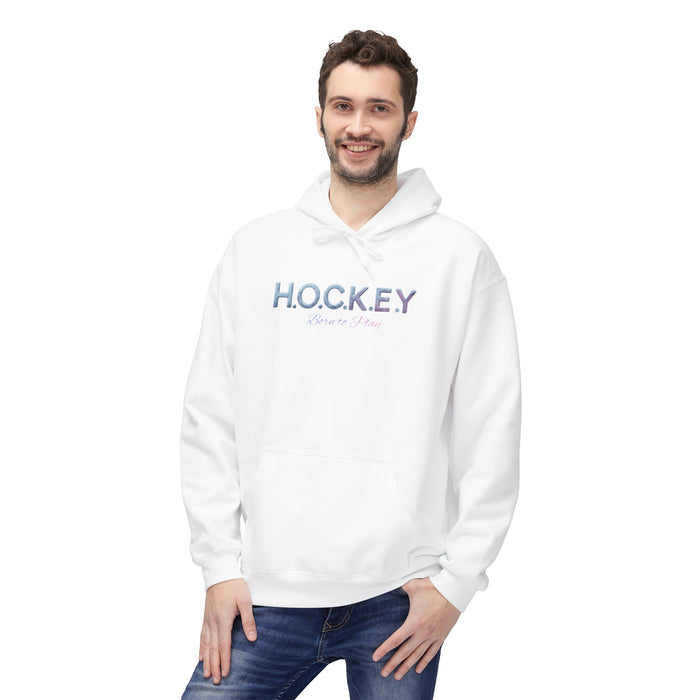 Hockey Mom/Dad Hoodie – Pastel 'H.O.C.K.E.Y' Script Pullover
