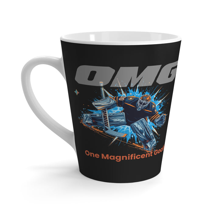 Latte Mug — "OMG One Magnificent Goalie" Hockey Goalie Latte Mug, Gift for Hockey Players & Fans