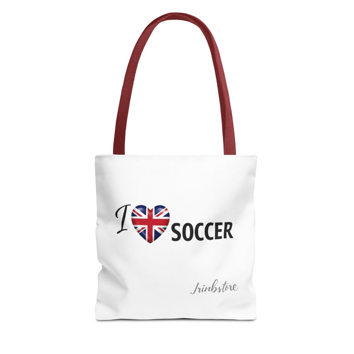 I Heart Soccer Tote Bag – Union Jack Heart Design