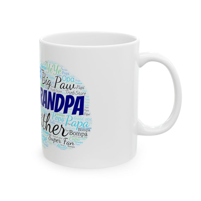 Grandpa Word-Cloud Ceramic Mug — "Grandpa, Grandfather, Papa" Tribute (11oz & 15oz)