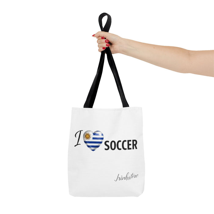 I Love Soccer Uruguay Flag Tote Bag — Soccer Fan Gift, Uruguay Football Supporter Tote