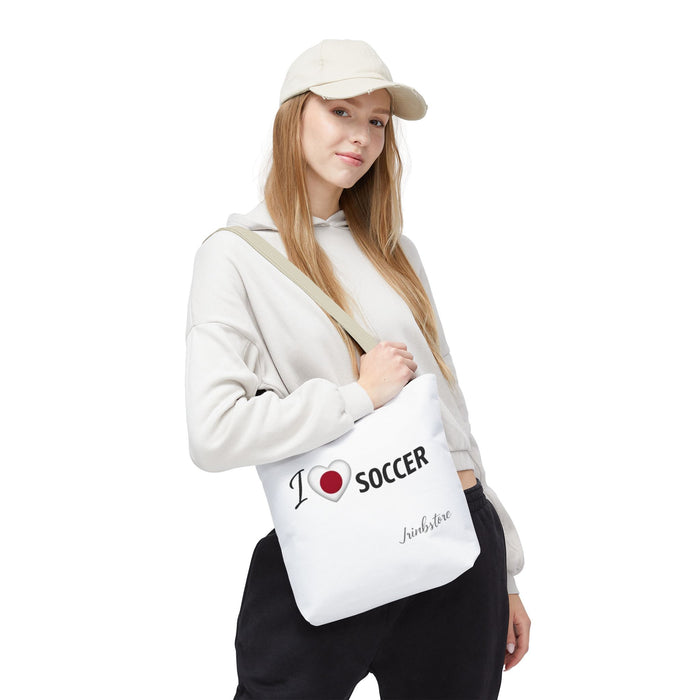 I Love Soccer Tote Bag — Athletic Fan Canvas Tote for Players & Supporters
