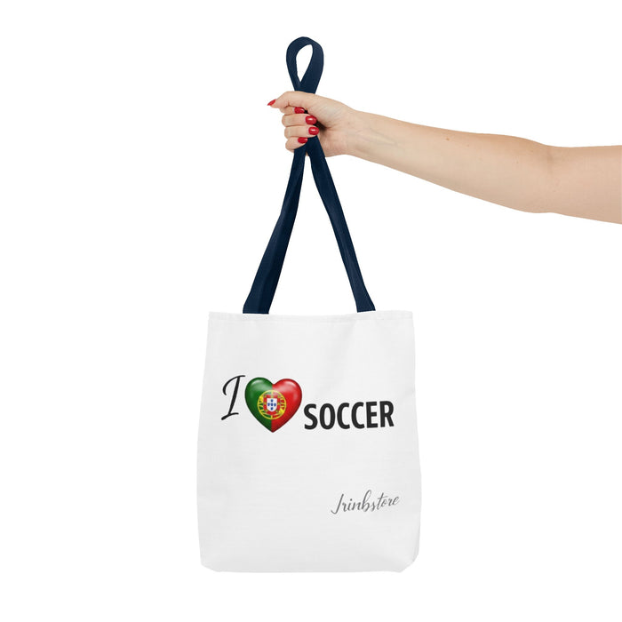 Portugal Heart Soccer Tote Bag – I  Soccer with Portuguese Flag