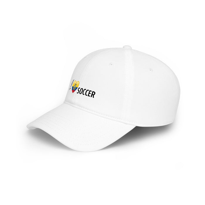 Ecuador Flag Heart 'I Love Soccer' Baseball Cap