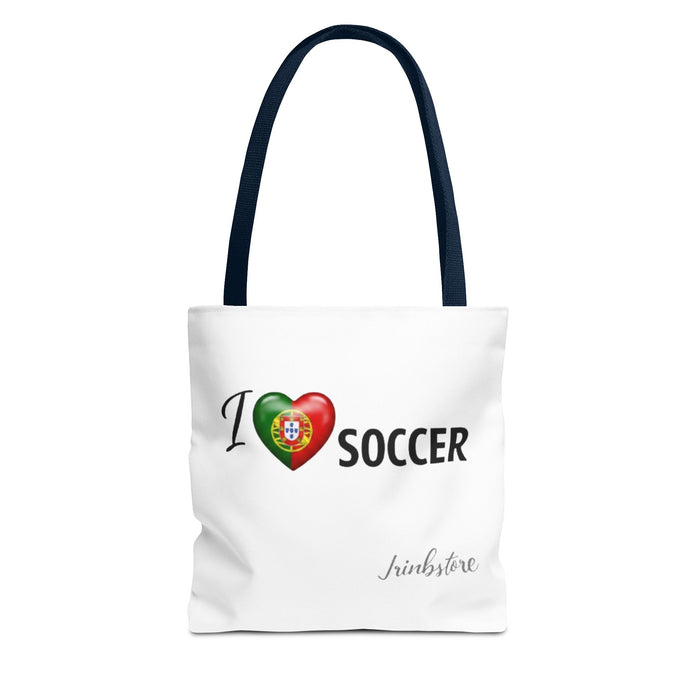 Portugal Heart Soccer Tote Bag – I  Soccer with Portuguese Flag