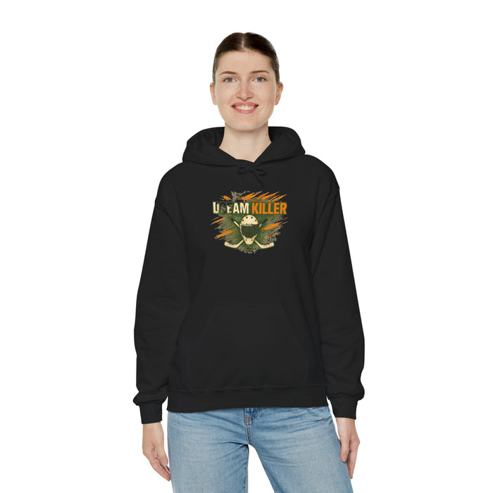 Dream Killer Hockey Mask Hoodie — Vintage Horror Skate & Streetwear Pullover