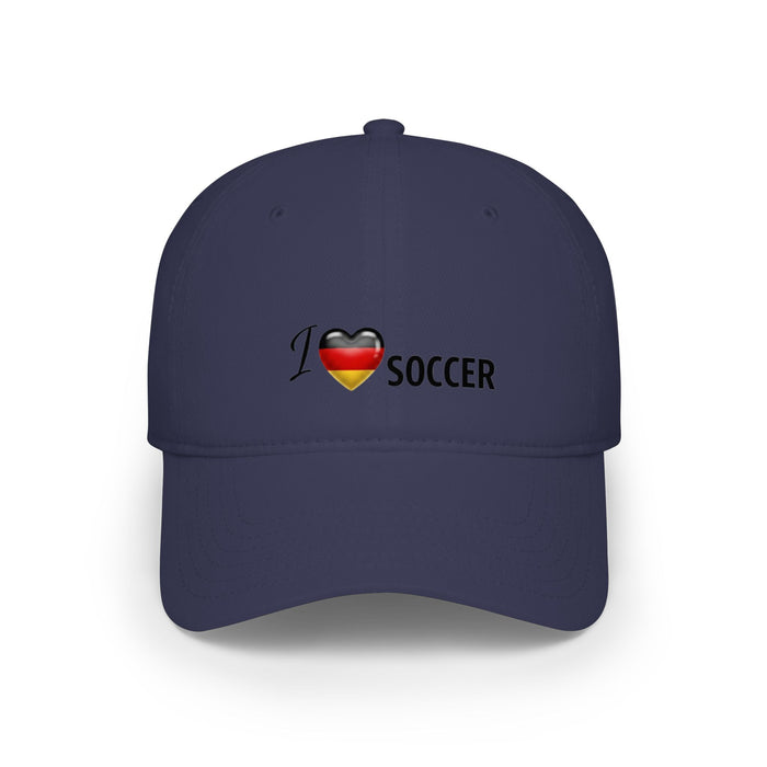 Germany Flag Heart 'I Love Soccer' Baseball Cap