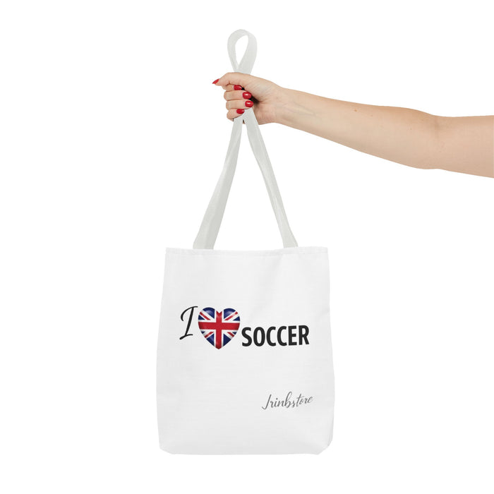 I Heart Soccer Tote Bag – Union Jack Heart Design