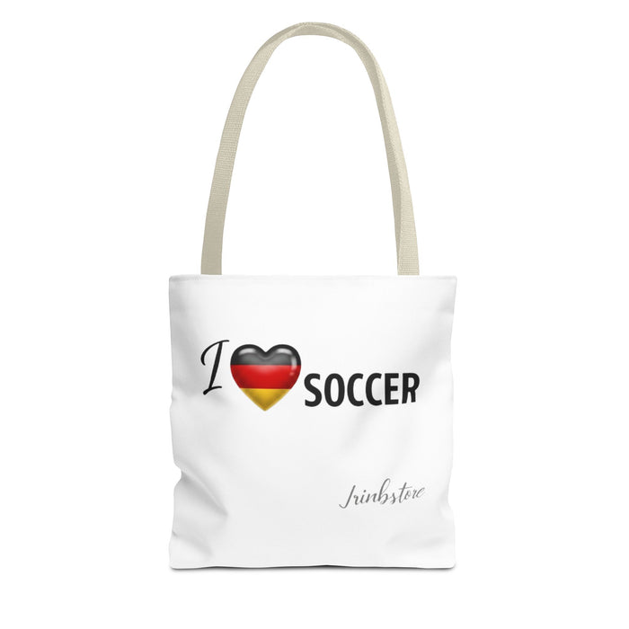 I Heart Germany Soccer Tote Bag – Fan Market Bag with German Flag Heart Design