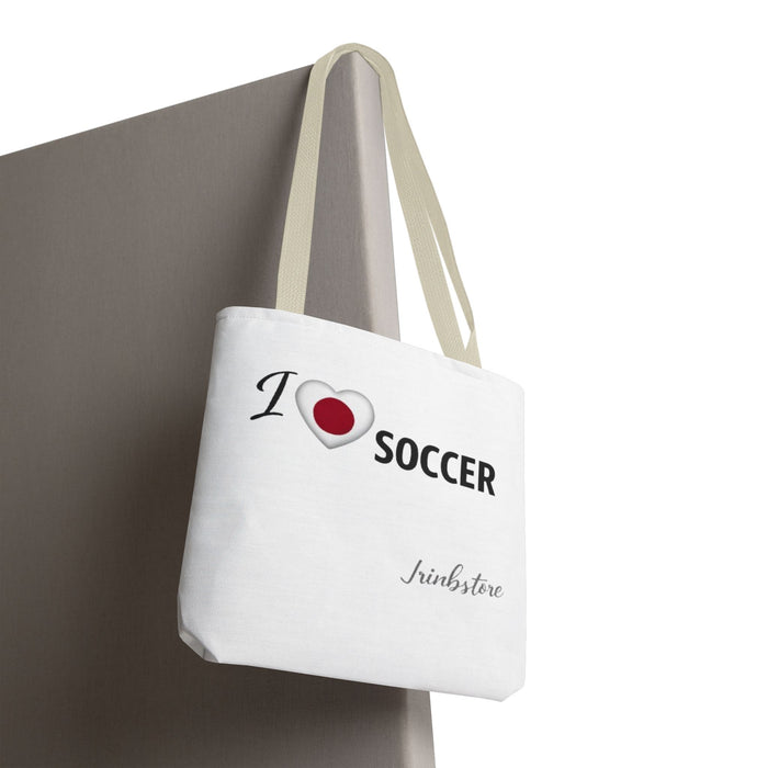 I Love Soccer Tote Bag — Athletic Fan Canvas Tote for Players & Supporters